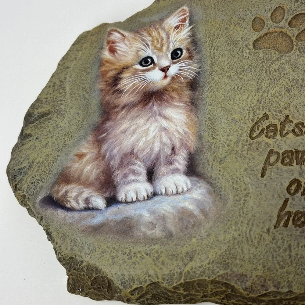 Bradford Exchange Paw Prints On Our‎ Hearts Cats Plaque 2003 Limited Edition